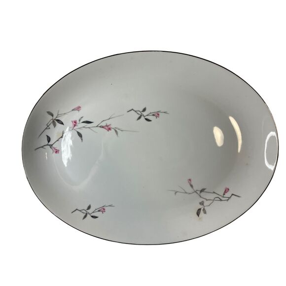 Cherry Blossom Fine China Oval Meat Platter 1067 Japan Vintage 16 Inch - Picture 4 of 6